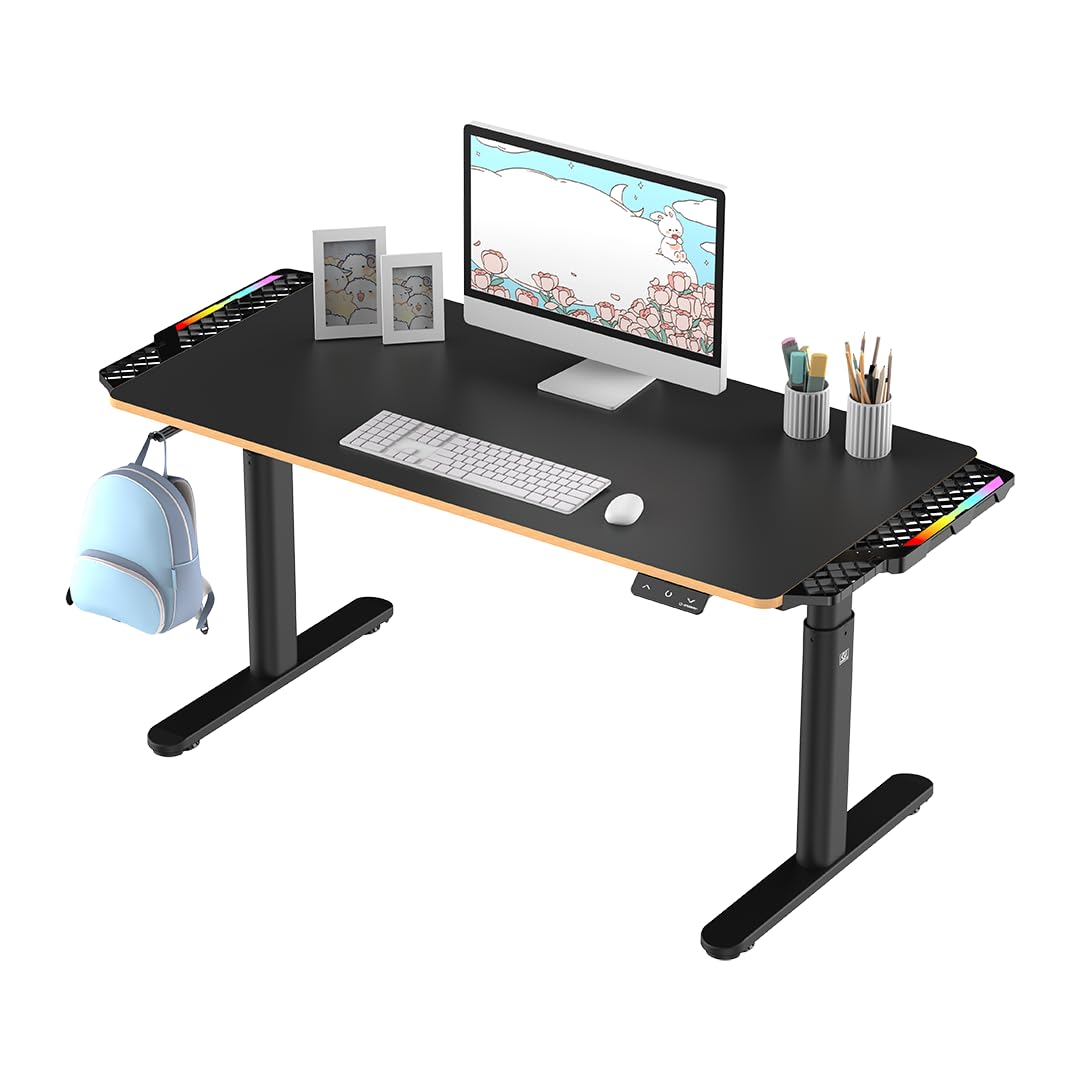 ULTRADESK - Pulsar Kinderschreibtisch Höhenverstellbar - Höhenverstellbarer Schreibtisch - 120x60x55-81cm - Computertisch für 2 Monitore - für Kinderzimmer, Jugendzimmer - Weiß