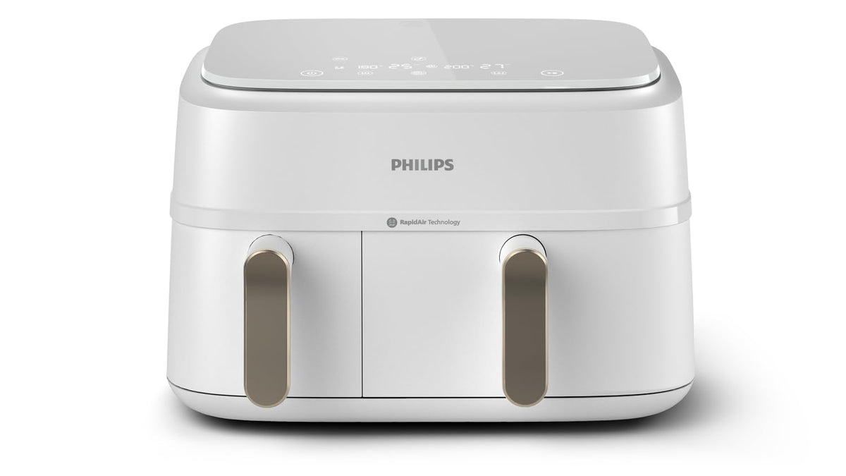 Philips Stacked Airfryer 4000 Serie Heißluftfritteuse, Schwarz/Grau, 10 L
