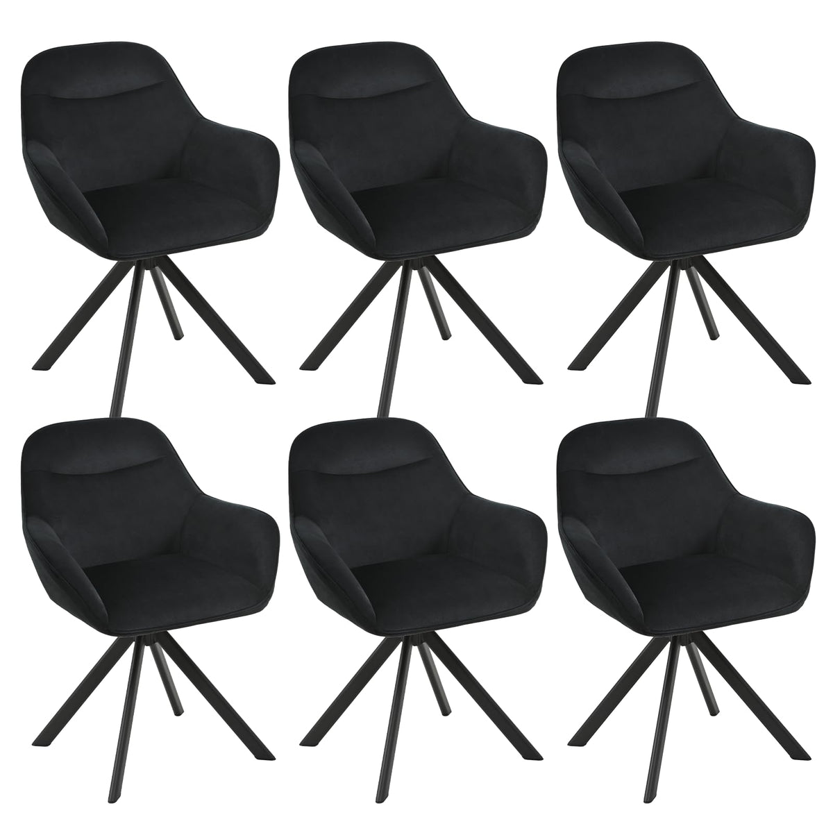 Esszimmerstühle Drehbar 4er Set mit Armlehne, 360° drehbar, Polsterstuhl Leinen, Drehstuhl Esszimmer Beige, Küchenstuhl mit Metallbeine für Esszimmer, Wohnzimmer, Büro