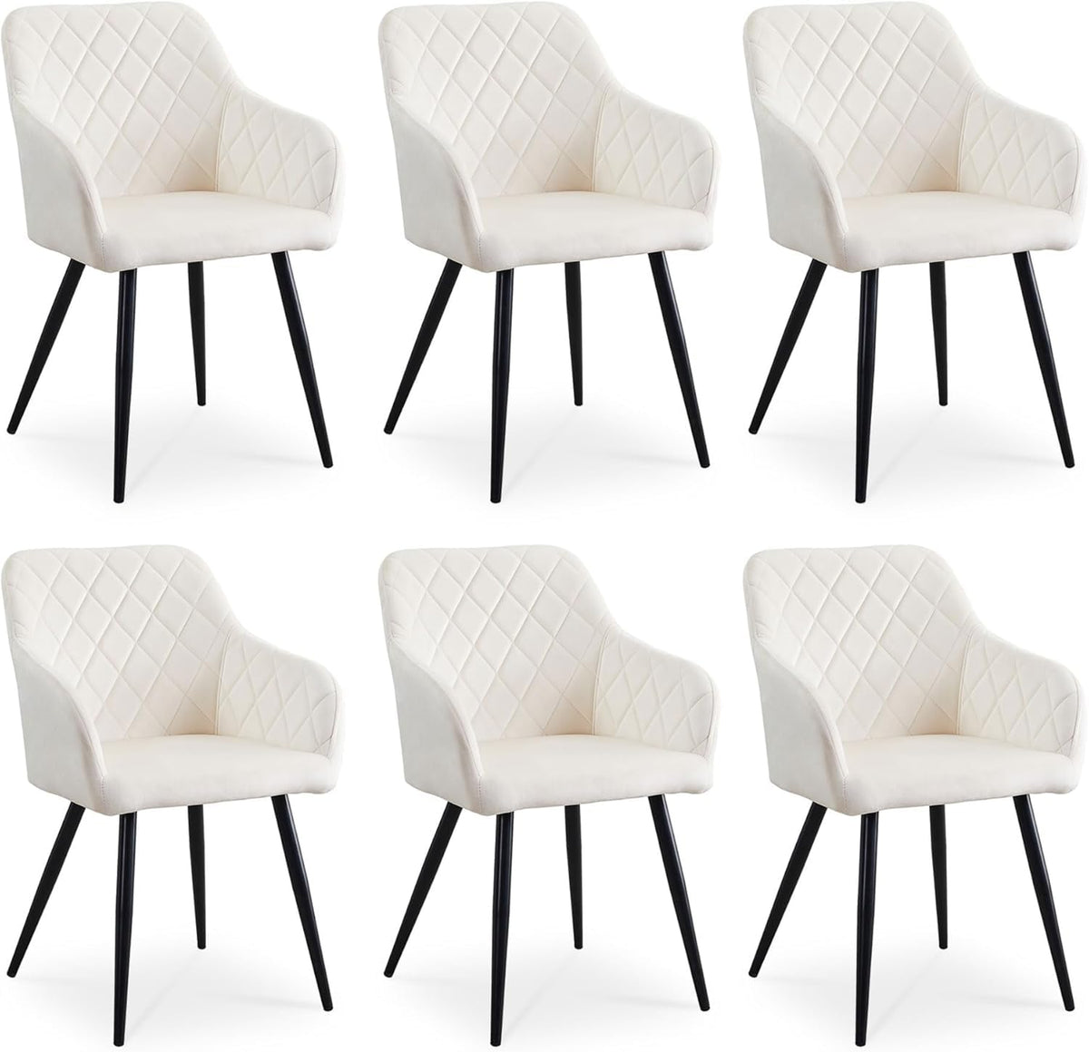 CLIPOP Esszimmerstühle 4er Set, Küchenstühle Grau Kunstlederstoff stühle Polsterstühle mit Armlehne Metallbeine Polstersessel Stühle für Esszimmer Küche (4, Kunstleder Grau)