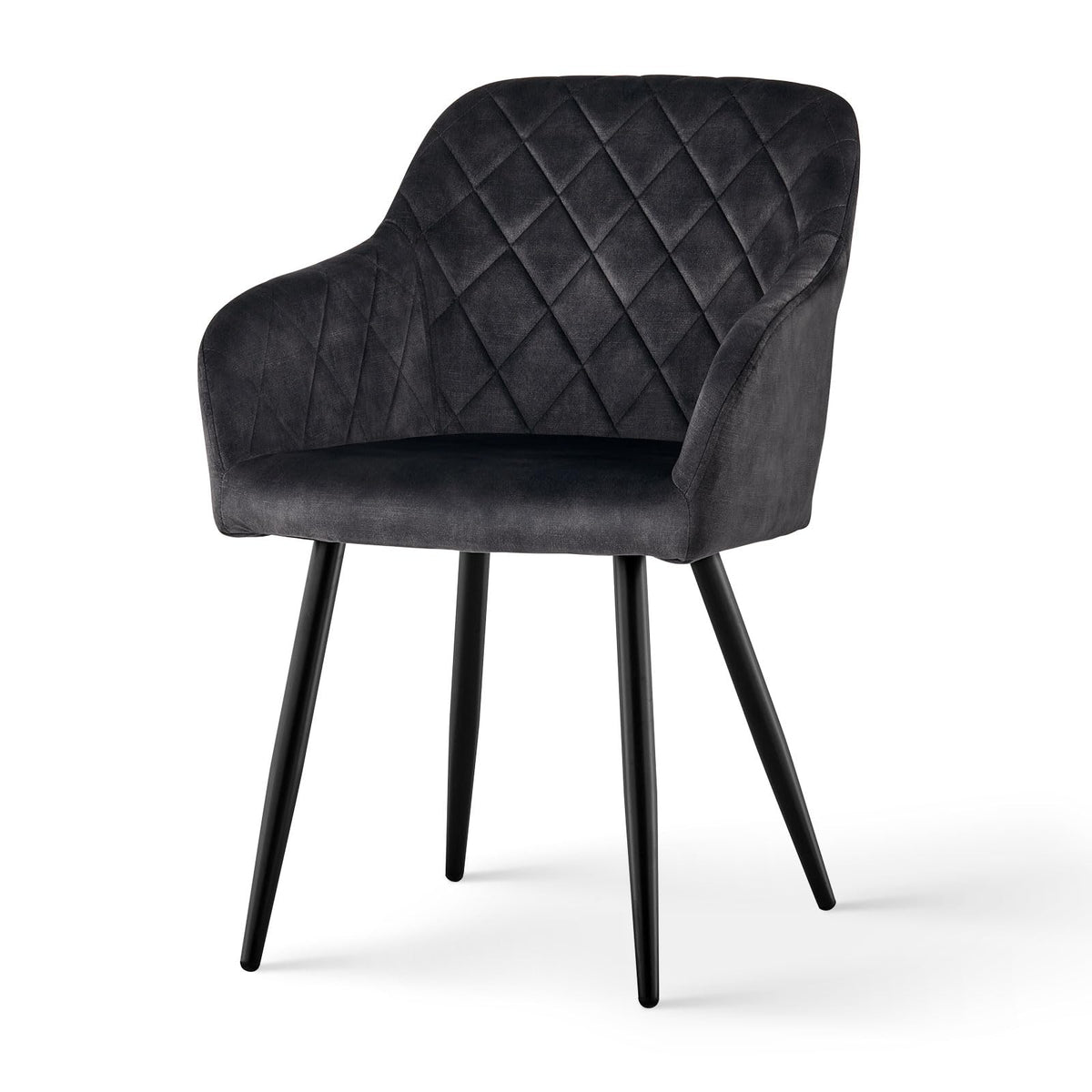 CLIPOP Esszimmerstühle 4er Set, Küchenstühle Grau Kunstlederstoff stühle Polsterstühle mit Armlehne Metallbeine Polstersessel Stühle für Esszimmer Küche (4, Kunstleder Grau)