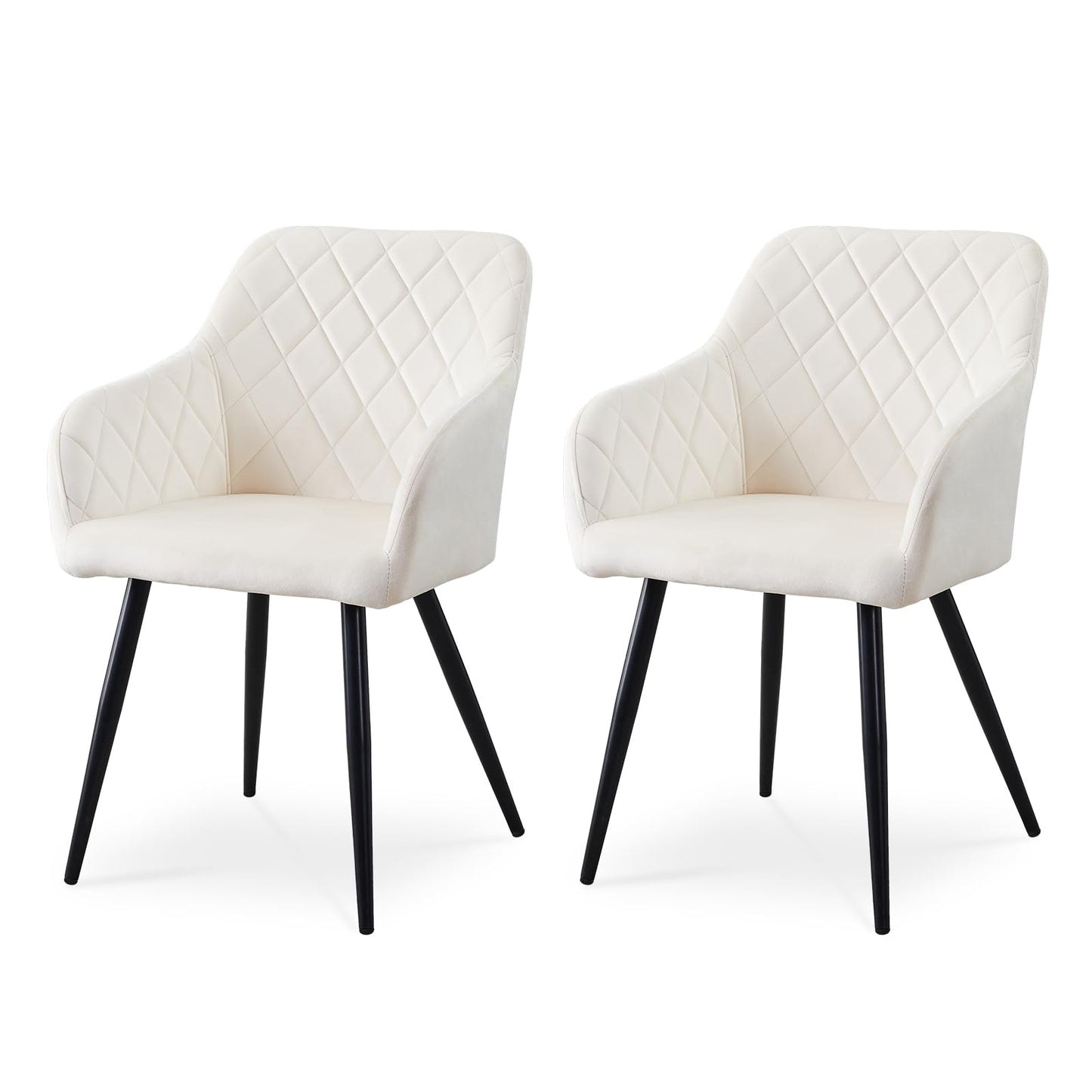 CLIPOP Esszimmerstühle 2er Set, Küchenstühle Grau Samtstoff stühle Polsterstühle mit Armlehne Metallbeine Polstersessel Stühle für Esszimmer Küche (2, Samt Grau)