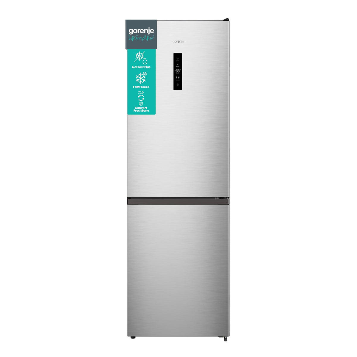 Gorenje RK 4182 PS4 Kühl-Gefrier-Kombination/ Höhe 180 cm/ Kühlen 198 L/ Gefrieren 66 L/ Gemüsefach/ 39dB/ LED Beleuchtung/ HxBxT: 180 x 55 x 55,7 cm / Grau