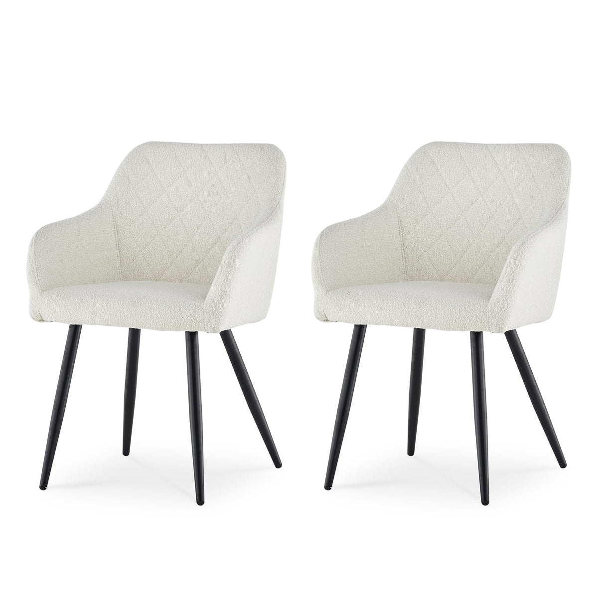 CLIPOP Esszimmerstühle 4er Set, Küchenstühle Grau Kunstlederstoff stühle Polsterstühle mit Armlehne Metallbeine Polstersessel Stühle für Esszimmer Küche (4, Kunstleder Grau)
