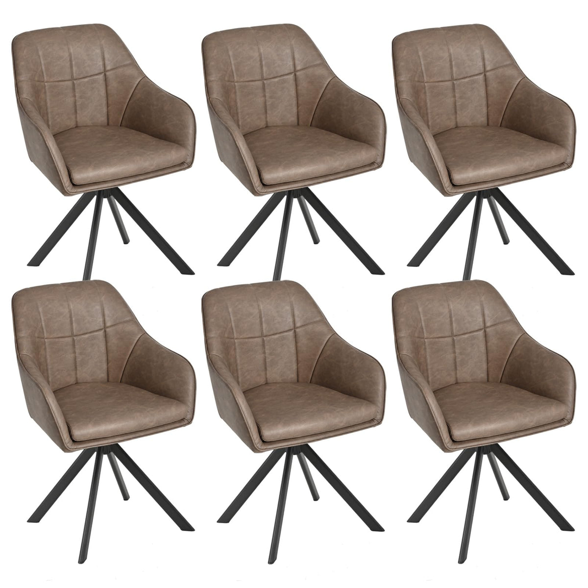 Drehstuhl Esszimmer 4er Set Samt Grün mit Armlehne Polsterstuhl Esszimmerstühle drehbar Küchenstuhl mit Metallbeine für Wohnzimmer Esszimmer