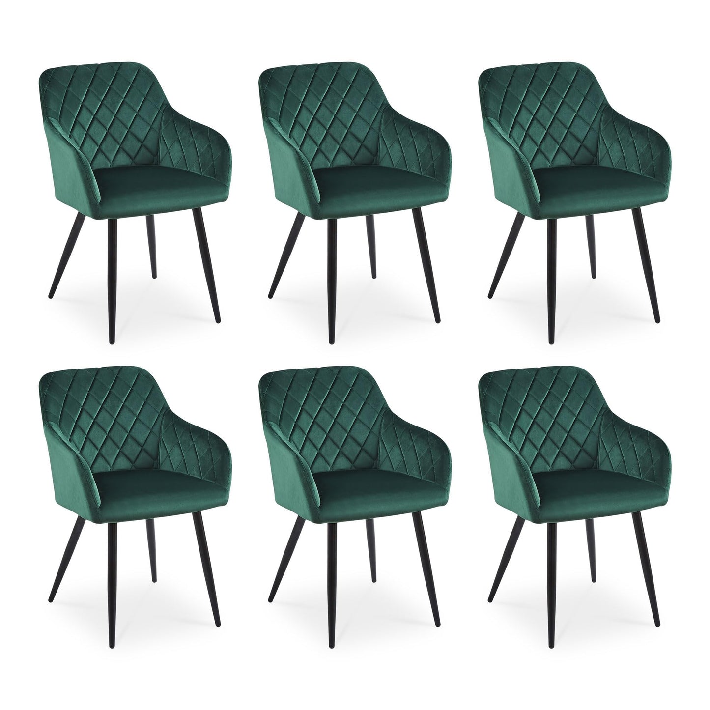 CLIPOP Esszimmerstühle 2er Set, Küchenstühle Grau Samtstoff stühle Polsterstühle mit Armlehne Metallbeine Polstersessel Stühle für Esszimmer Küche (2, Samt Grau)