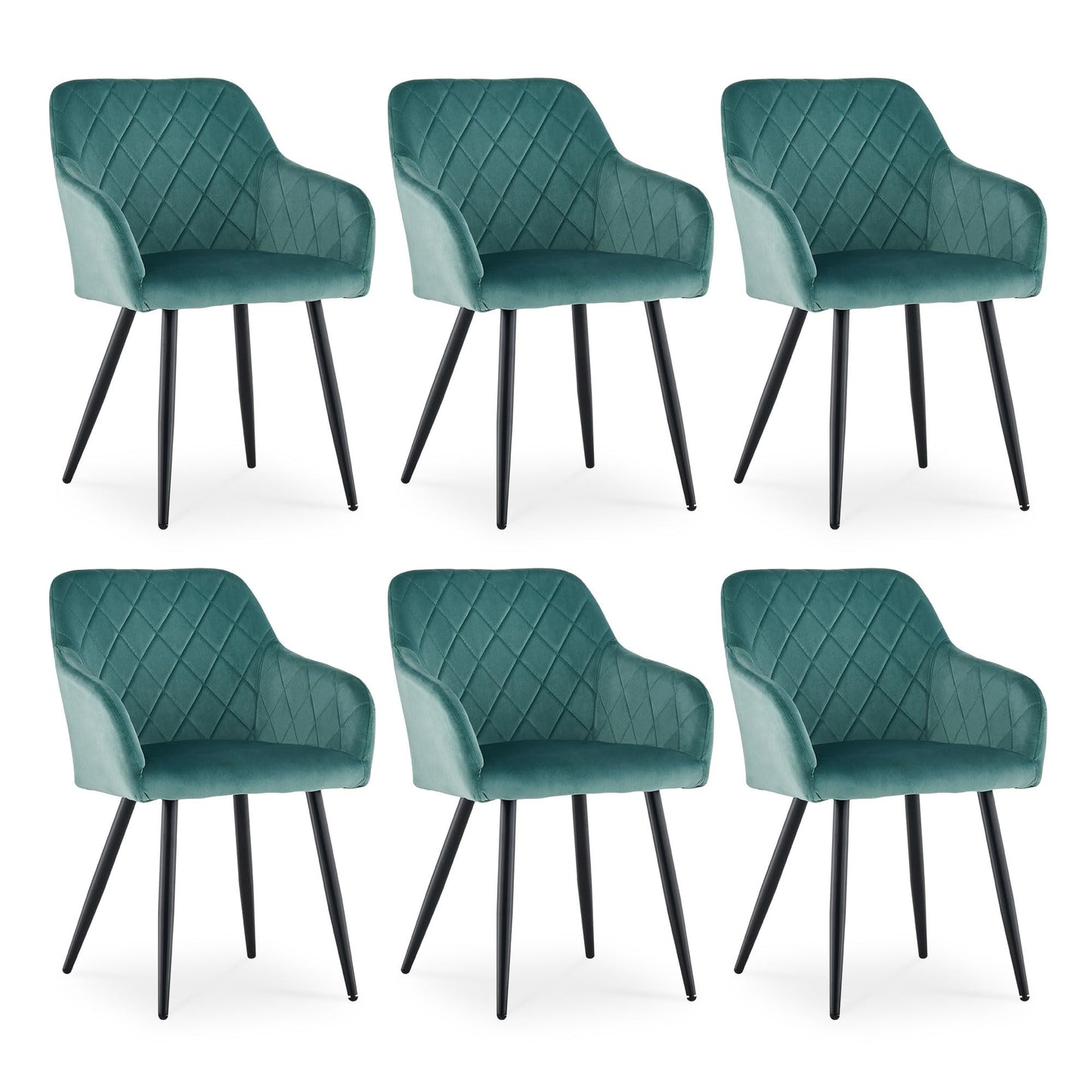 CLIPOP Esszimmerstühle 4er Set, Küchenstühle Grau Kunstlederstoff stühle Polsterstühle mit Armlehne Metallbeine Polstersessel Stühle für Esszimmer Küche (4, Kunstleder Grau)