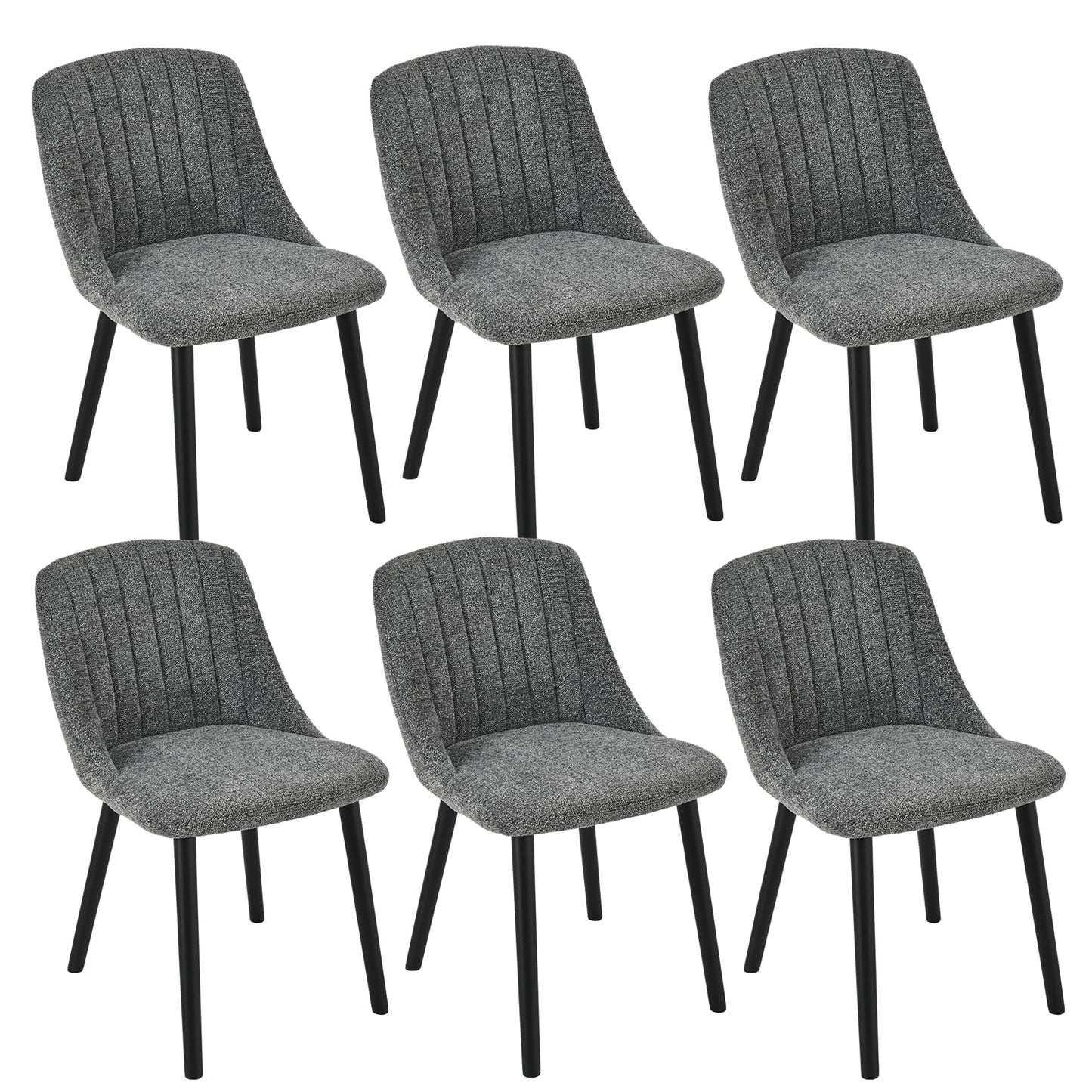 Esszimmerstühle Beige 4er Set Holzbeine Polsterstuhl Küchenstuhl aus Polyester Stühle Esszimmer Wohnzimmerstuhl für Esszimmer Küche Büro