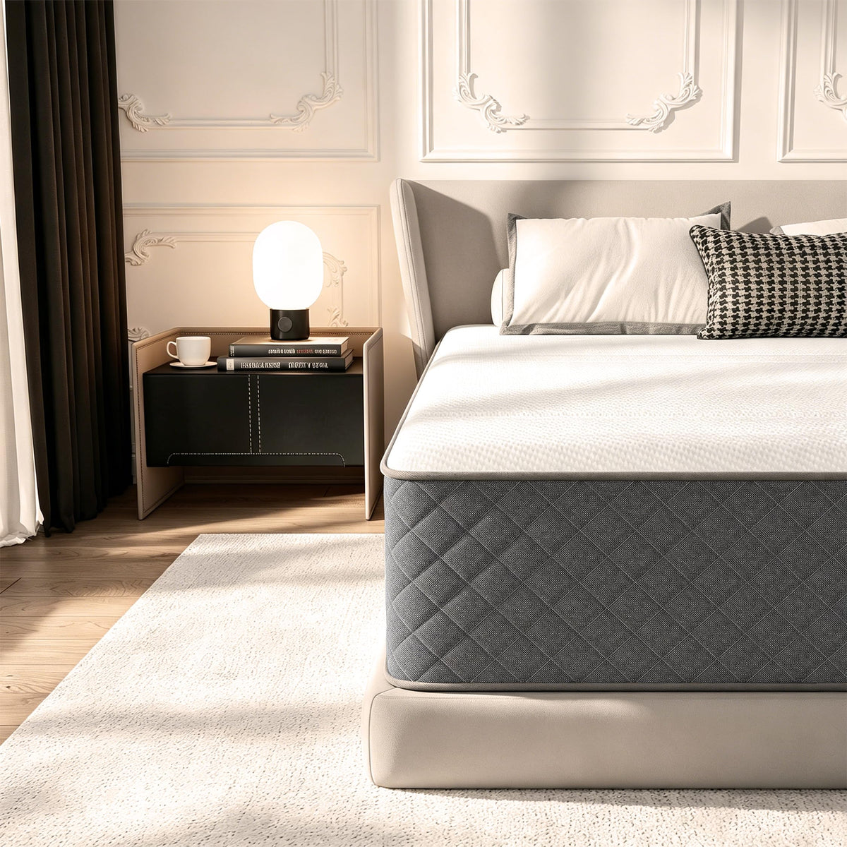 Matratze 180x200, Höhe 25cm mit Oeko-TEX Zertifiziert, Härtegrad H3 und H4, 7 Zonen Taschenfederkernmatratze mit Komfortschaum, Gewebe mit weicher, Langlebig & Hautfreundlich, 180x200x25cm